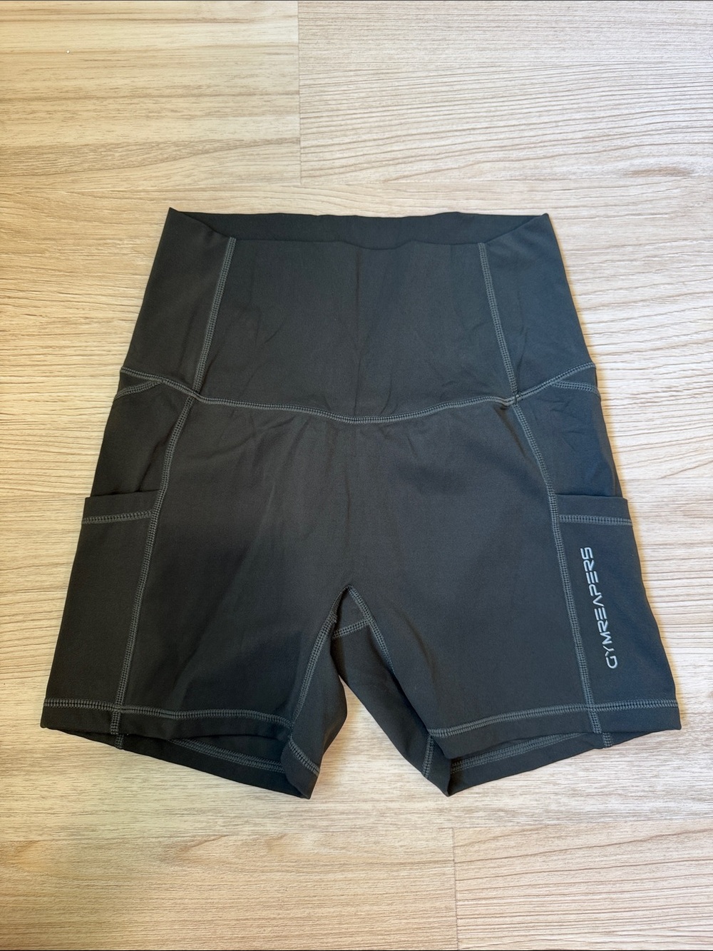 Gymreapers High-Waist Green Athletic Shorts